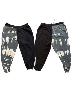 Black & White Tie-Dye Jogger Sweatpants